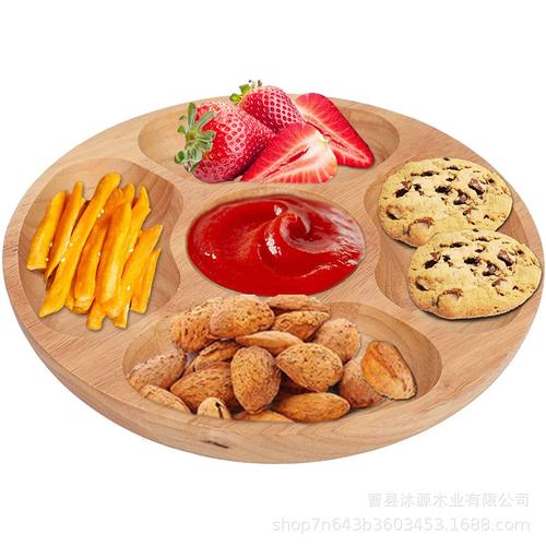 蛋糕点心木质托盘木质圆形坚果零食盘 木盘子厂家生产水果礼品盒农